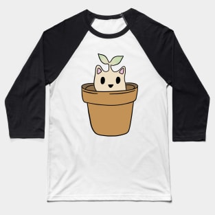 cute cat hiding in a plant pot Baseball T-Shirt